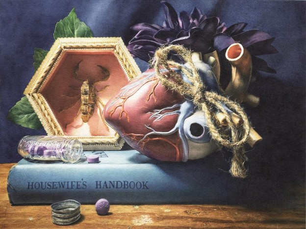 In Sickness. Watercolour, Alisa Shea.